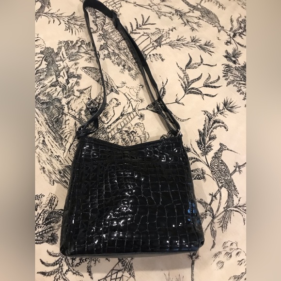 Brighton Crocodile Patent Leather Handbag - Picture 2 of 7